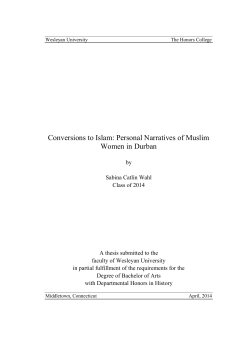 Conversions to Islam: Personal Narratives of Muslim
