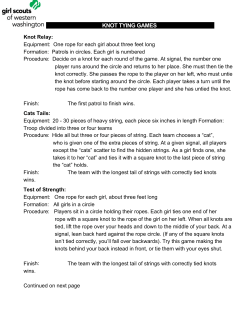 KNOT TYING GAMES