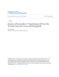 Negotiating with Ivan the Terrible, Peter the Great and Sitting Bull