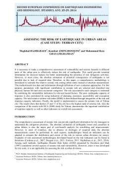 assessing the risk of earthquake in urban areas (case study