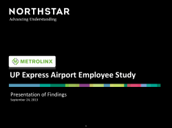 UP Express Airport Employee Study