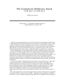 The Confederate Deliberate Attack