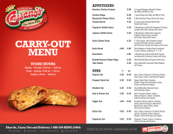 APPETIZERS - Cassano`s