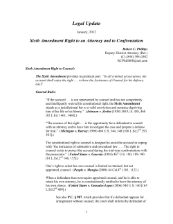 Sixth Amendment Right to an Attorney