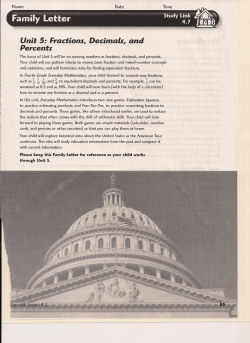 Unit 5: Fractions, Decimals, and Percents