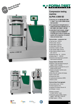 Compression testing machine ALPHA 3-3000 SD