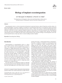 Biology of implant osseointegration
