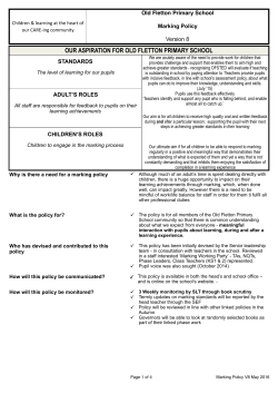Marking Policy - V8 - May 2016