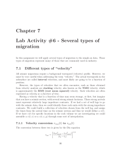 Chapter 7 Lab Activity #6 - Several types of migration