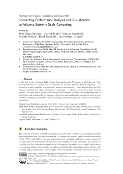 Connecting Performance Analysis and Visualization to Advance