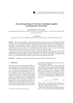 Stress During Drying of Two Stone Consolidants Applied in