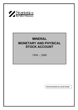 mineral monetary and physical stock account