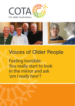Feeling Invisible: You really start to look in the mirror