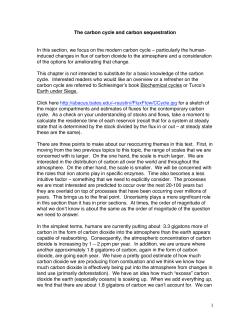 Carbon cycle and carbon sequestration