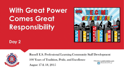 August 18, 2015 Day 2 - Russell Elementary