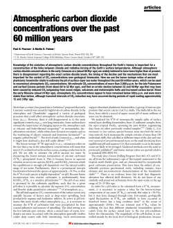 Atmospheric carbon dioxide concentrations over