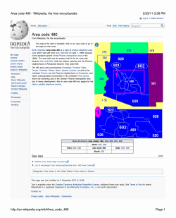 Area code 480 IKIPEDIA