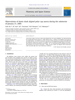 Observations of dawn&ndash;dusk aligned polar cap aurora during the