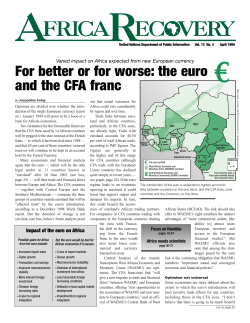 For better or for worse: the euro and the CFA franc