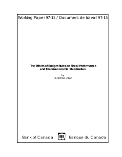 The Effects of Budget Rules on Fiscal