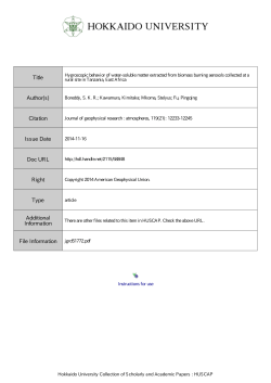 Hygroscopic behavior of water-soluble matter extracted from