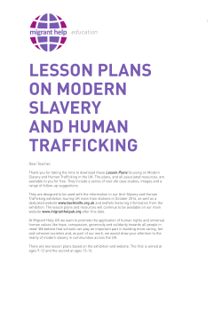 LESSON PLANS ON MODERN SLAVERY AND HUMAN