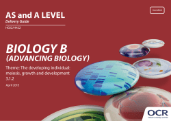 Meiosis, growth and development - Delivery guide