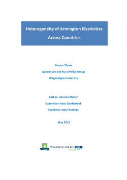 Heterogeneity of Armington Elasticities Across Countries