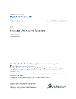Selecting Upholstered Furniture - DigitalCommons@USU