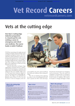 Vets at the cutting edge