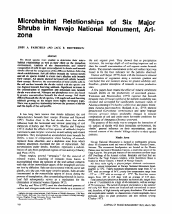 Microhabitat Relationships of Six Major Shrubs in Navajo National
