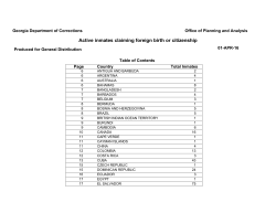 Active inmates claiming foreign birth or citizenship