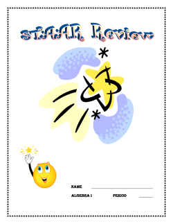 Algebra 1 EOC STAAR Review 2015