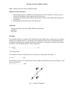Moment of Inertia