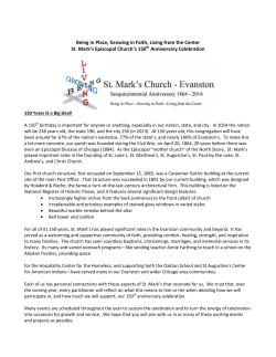 Being in Place, Growing in Faith, Living from the Center St. Mark`s