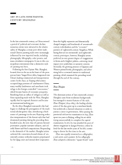 ART IN LATE-NINETEENTH- CENTURY SHANGHAI In