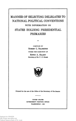 Manner of Selecting Delegates to National