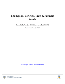Thompson, Berwick, Pratt and Partners - UBC Library