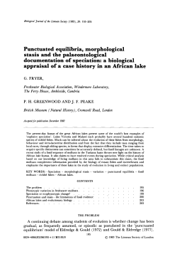 Punctuated equilibria, morphological stasis and the