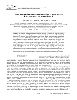 Characteristics of oceanic impact-induced large water waves— Re