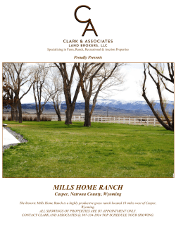 MILLS HOME RANCH - Clark Land Brokers