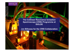 The Collinear Resonance Ionization Spectroscopy (CRIS
