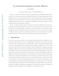 On concentration dependence of arsenic diffusivity