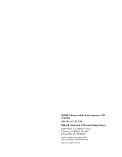 From carbohydrate sequence to 3D structure