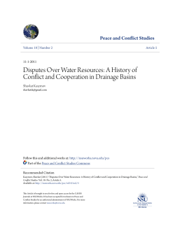 Disputes Over Water Resources: A History of Conflict
