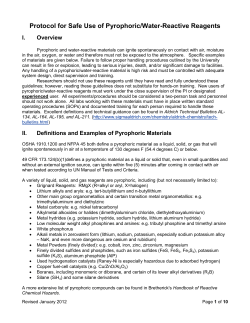 Protocol for Safe Use of Pyrophoric/Water