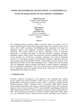 COMPUTER-SUPPORTED NEGOTIATIONS