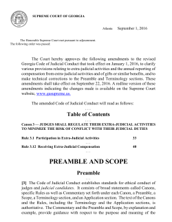 PREAMBLE AND SCOPE - Supreme Court of Georgia