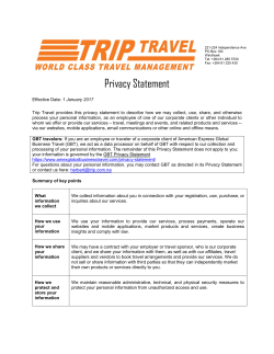 Privacy Statement