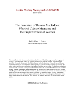 The Feminism of Bernarr Macfadden - Elon University